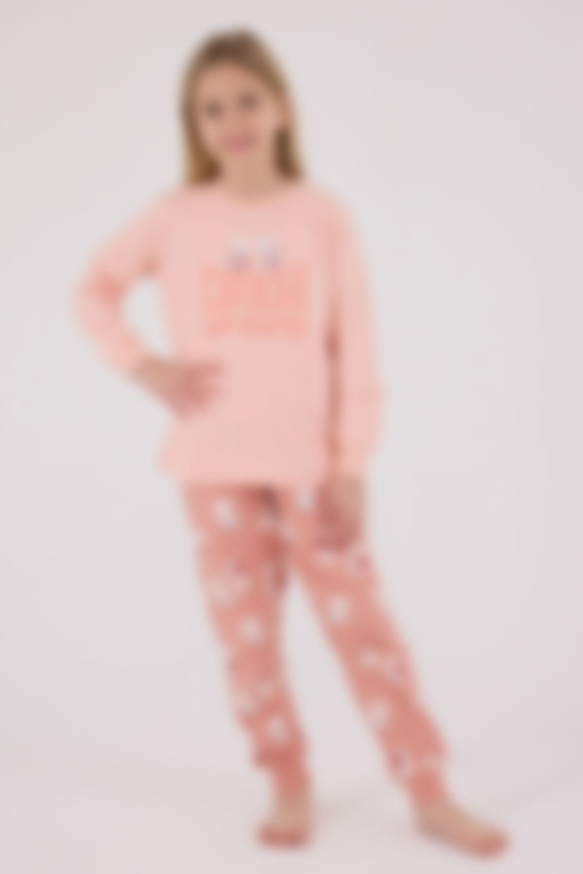 Rolypoly - Rolypoly Kız Çocuk Turuncu Pijama Takımı