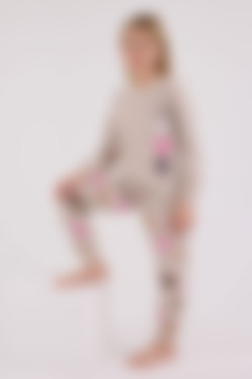Rolypoly - Rolypoly Kız Çocuk Bej Pijama Takımı