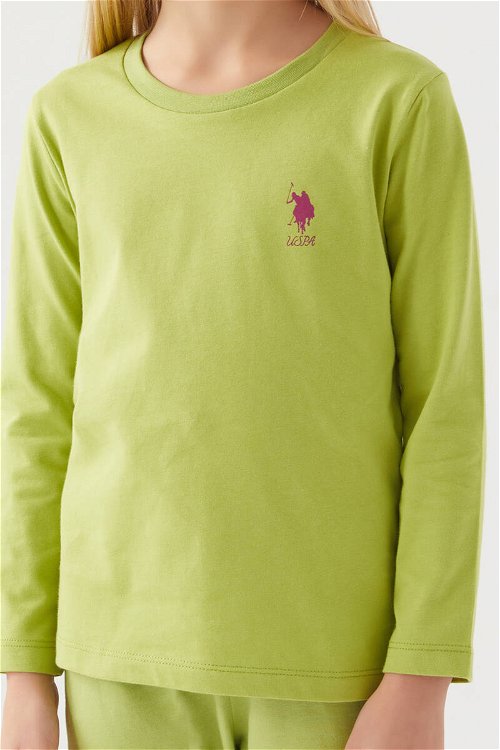 U.s Polo Asnn Kız Çocuk Yeşil Pijama Takımı