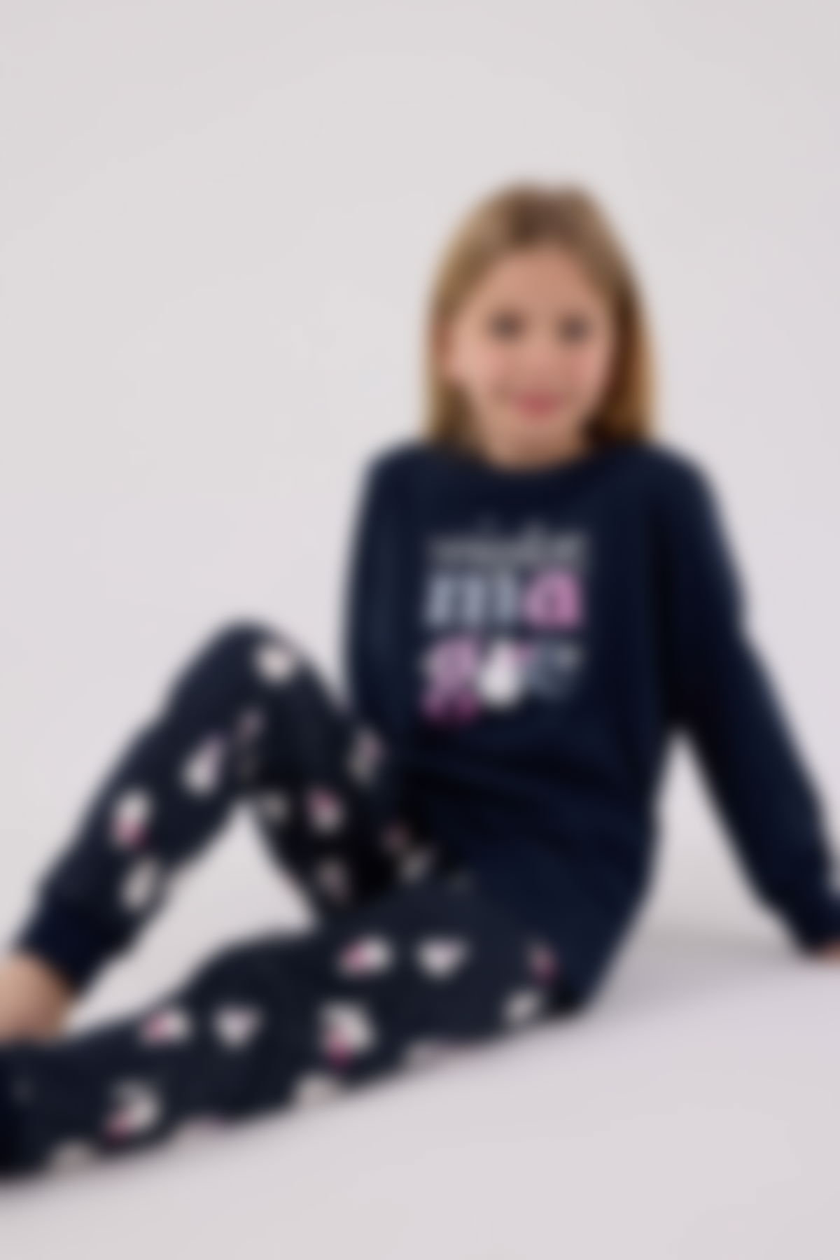 Rolypoly - Rolypoly Kız Çocuk Lacivert Pijama Takımı