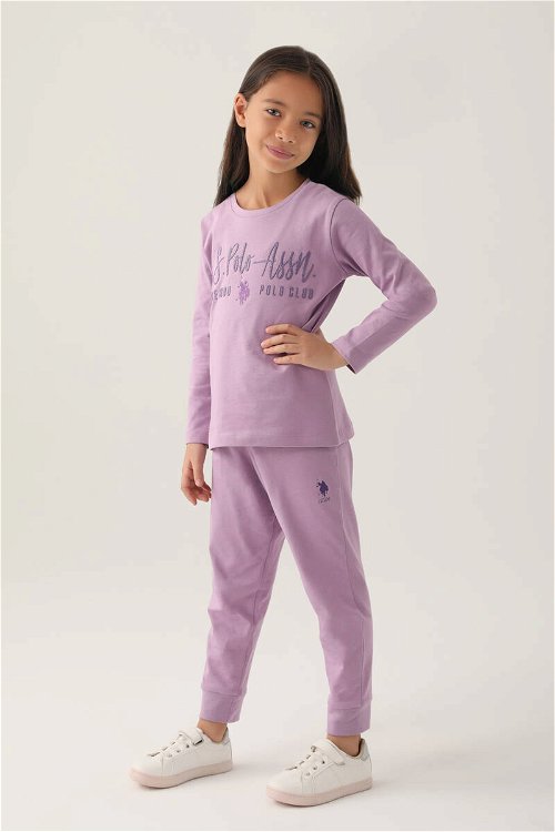 U.s Polo Asnn Kız Çocuk Lila Pijama Takımı
