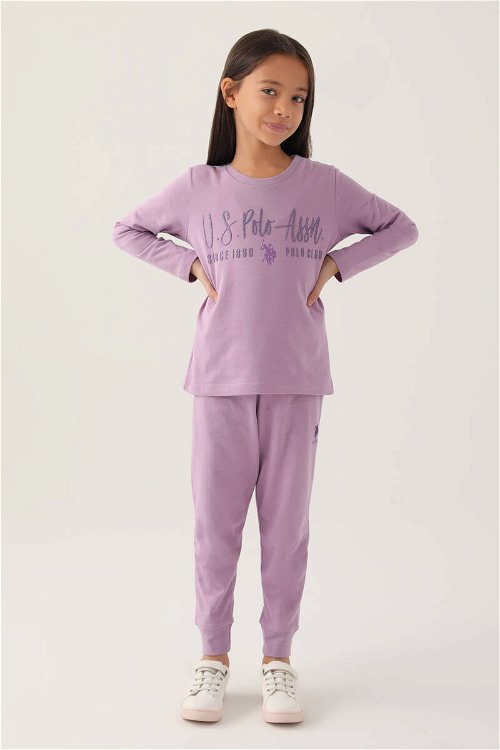 U.s Polo Asnn Kız Çocuk Lila Pijama Takımı