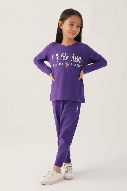 U.s Polo Asnn Kız Çocuk Mor Pijama Takımı
