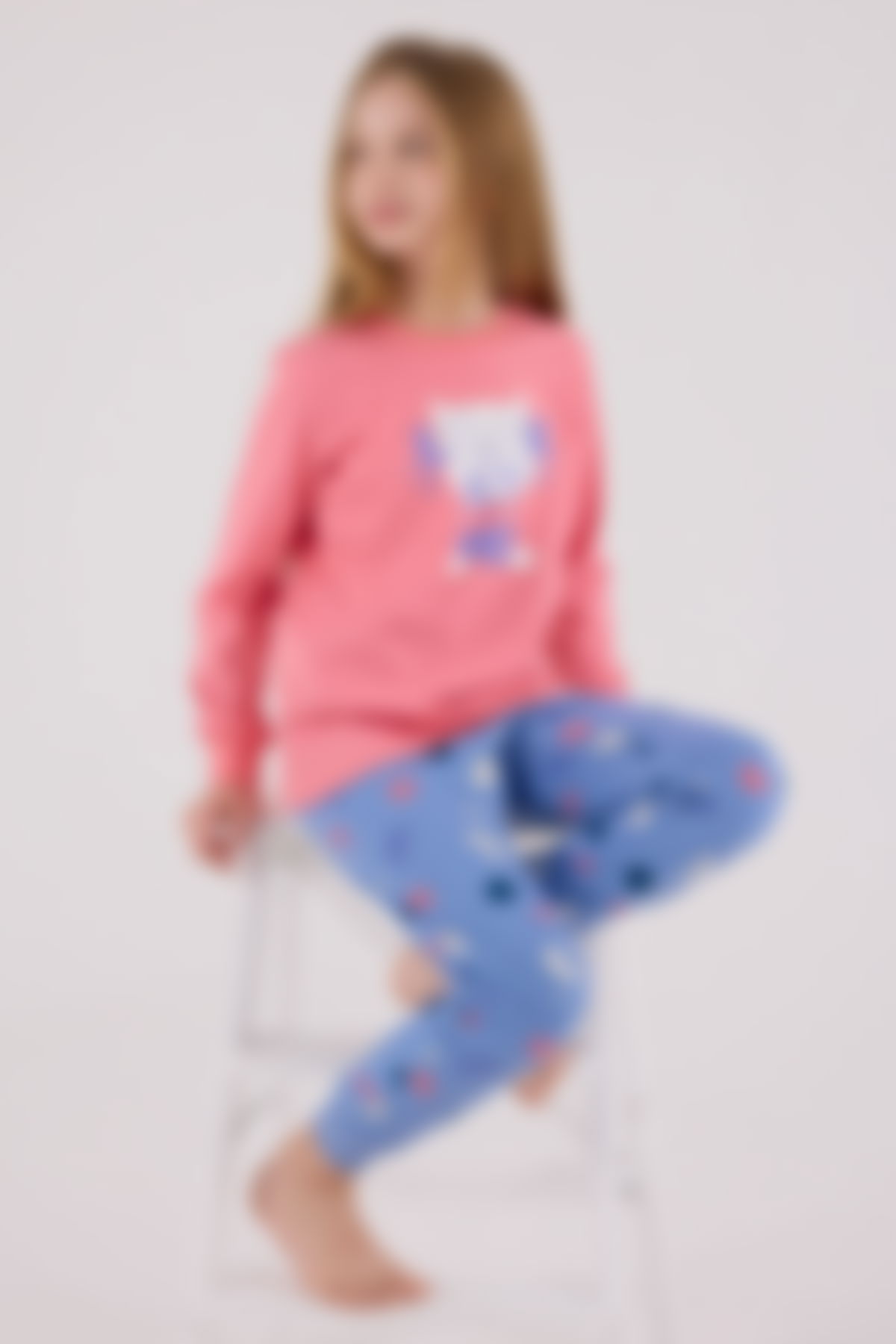 Rolypoly - Rolypoly Kız Çocuk Pembe Pijama Takımı