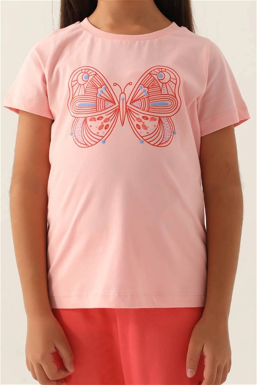 RolyPoly Butterfly Somon Kız Çocuk Pijama Takımı