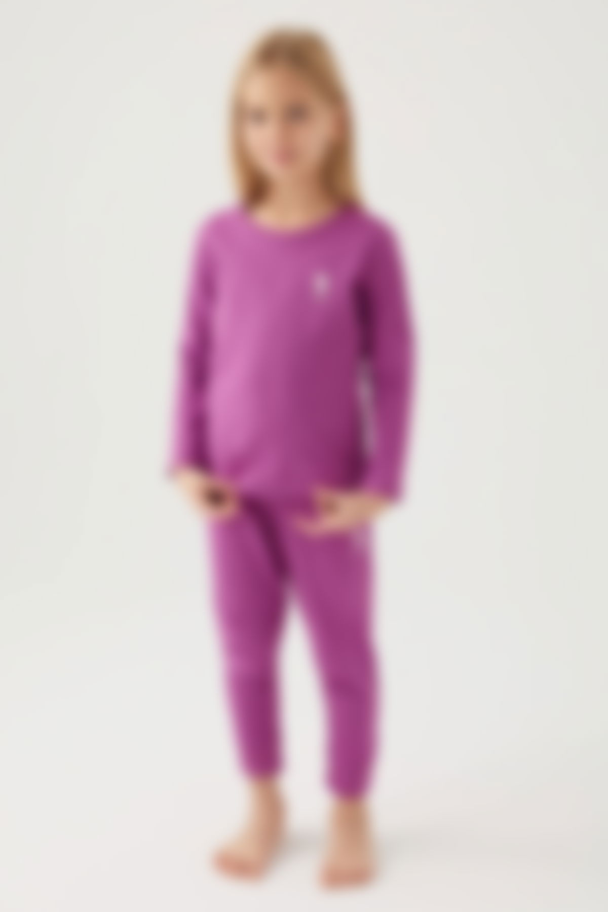 U.S. Polo Assn - U.S. Polo Assn Kız Çocuk Violet Pijama Takımı