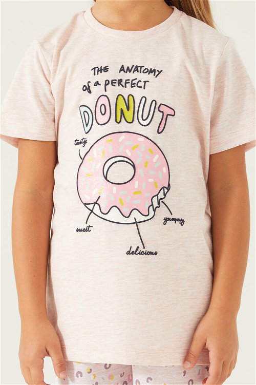 Rolypoly Donut Bej Kız Çocuk Kapri Takım