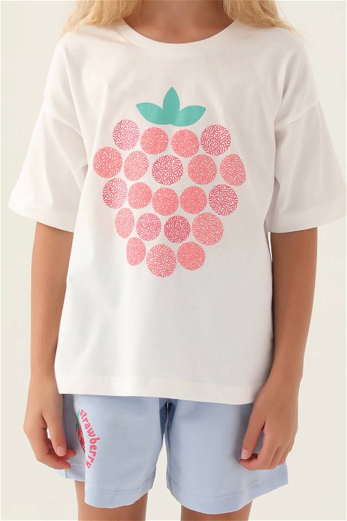 RolyPoly Strawberry Krem Kız Çocuk Şort Takım