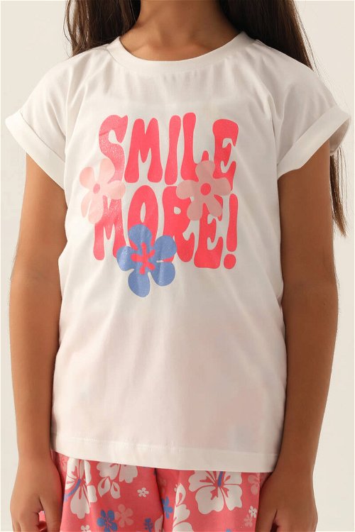RolyPoly Smile More Neon Pembe Kız Çocuk Şort Takım