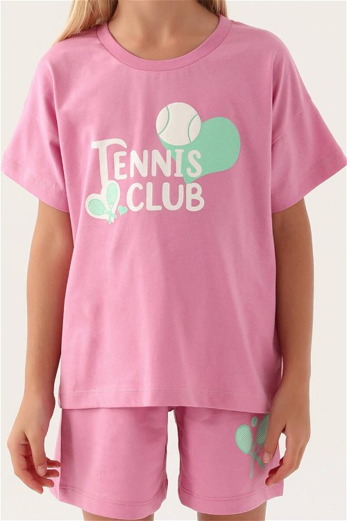 RolyPoly Tennis Club Pembe Kız Çocuk Şort Takım