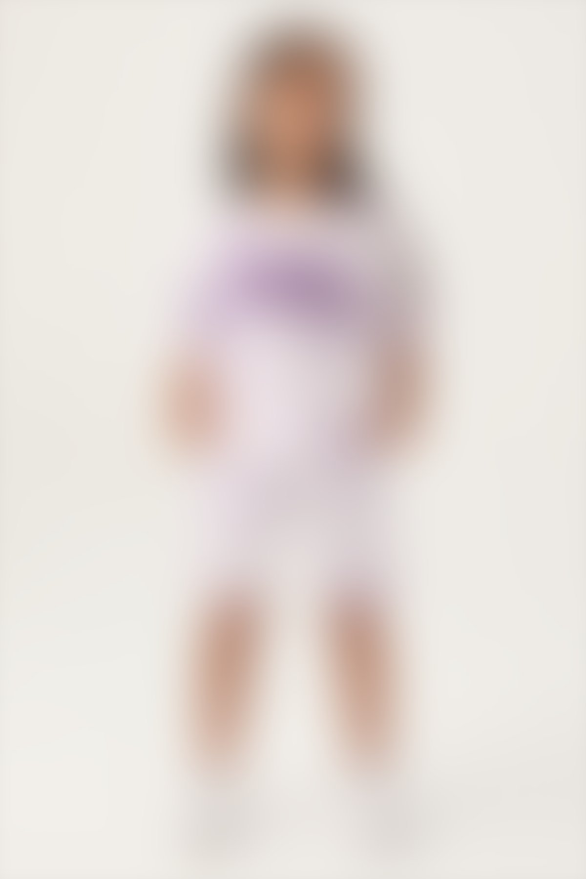 U.S. Polo Assn - U.S. Polo Assn Lisanslı Batik Mor Kız Çocuk Bermuda Takım
