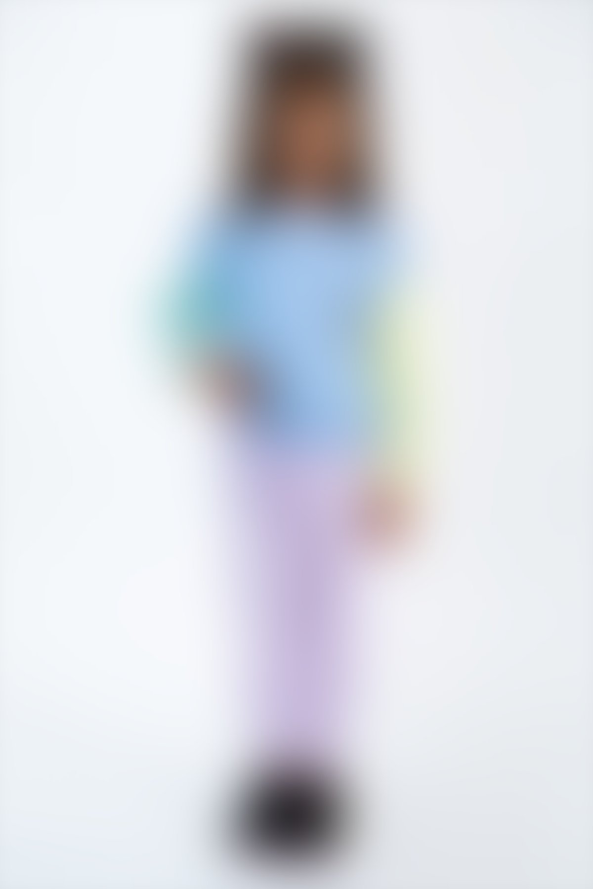 U.S. Polo Assn - U.S. Polo Assn Bebek Mavisi Renkli Bloklu Kız Çocuk İkili Takım
