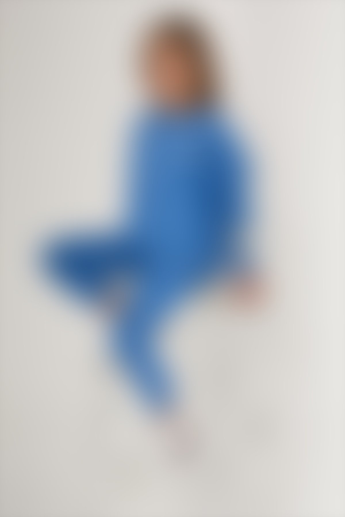 U.S. Polo Assn - U.S. Polo Assn Shiny Mavi Kız Çocuk Uzun Kol Tayt Takım