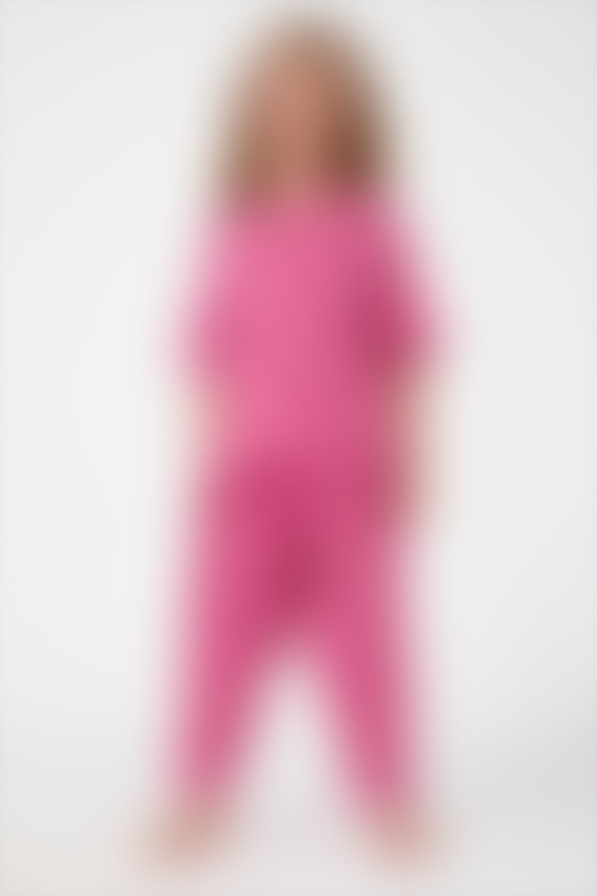 U.S. Polo Assn - U.S. Polo Assn Thin Strip Fuşya Kız Çocuk Kısa Kol Pijama Takım