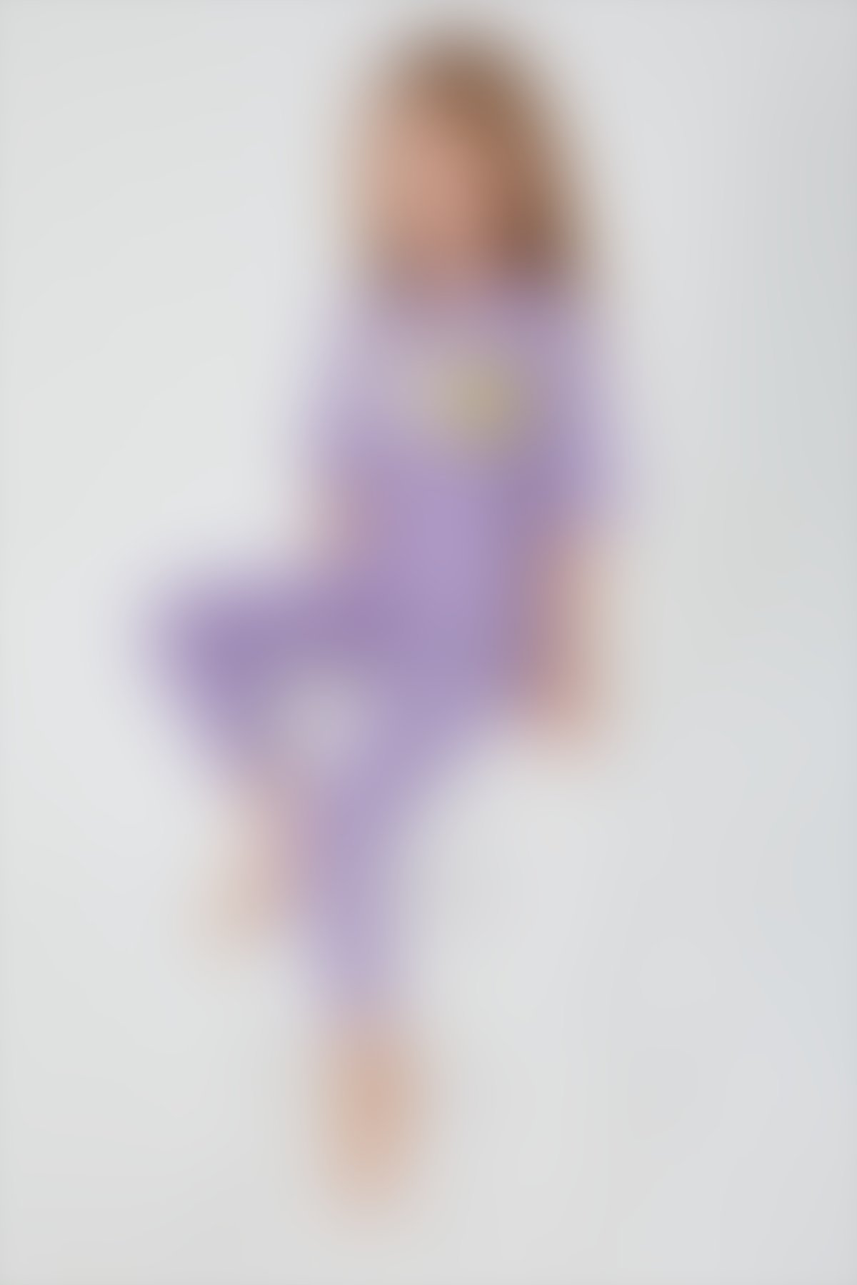 U.S. Polo Assn - U.S. Polo Assn Sea Blue Kırık Beyaz Kız Çocuk Kısa Kol Pijama Takım