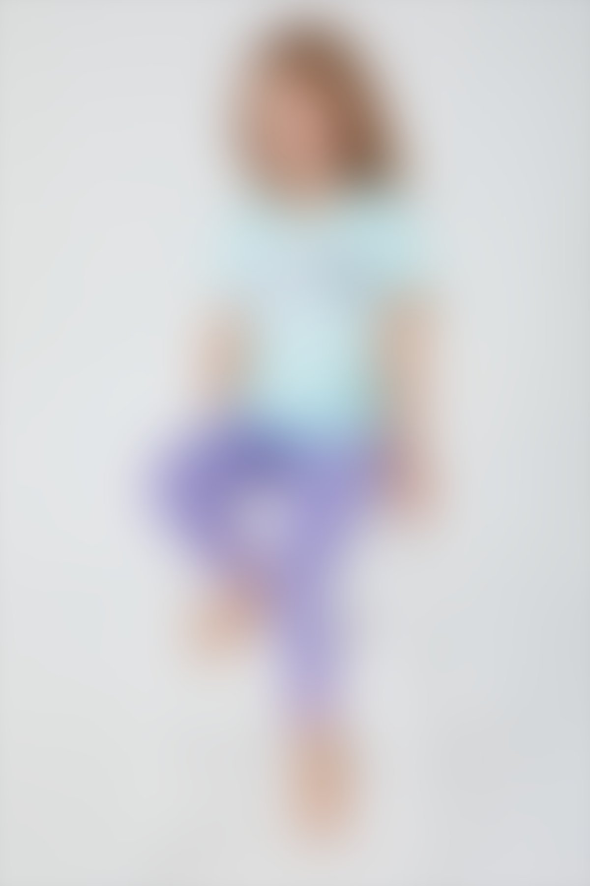 U.S. Polo Assn - U.S. Polo Assn Bead Detail Turkuaz Kız Çocuk Kısa Kol Pijama Takım