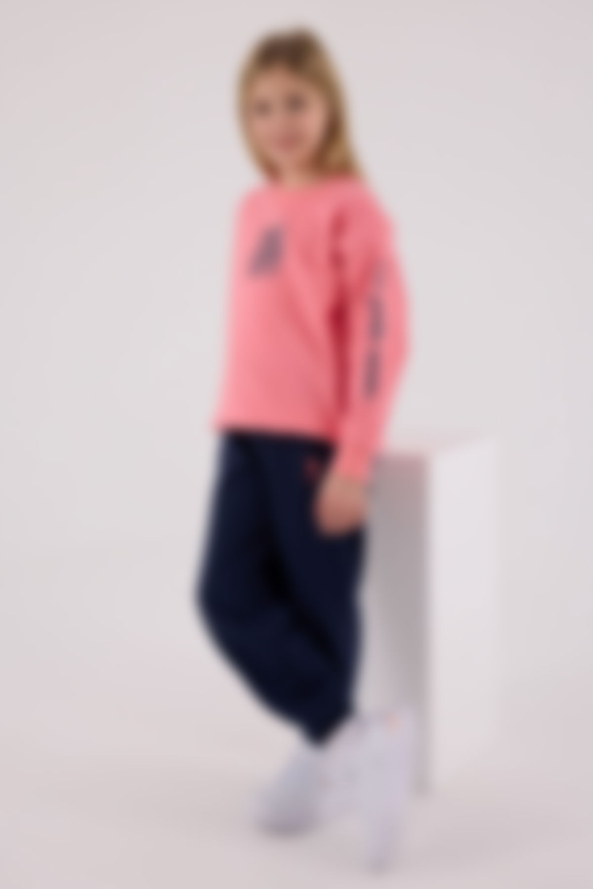 U.S. Polo Assn - U.S. Polo Assn Kız Çocuk Pembe Eşofman Takımı