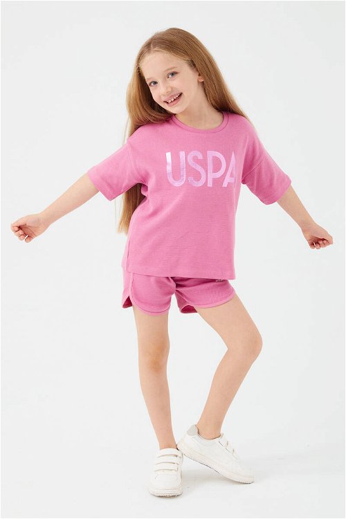 U.S. Polo Assn Sweet Pink Pembe Kız Çocuk Şort Takım
