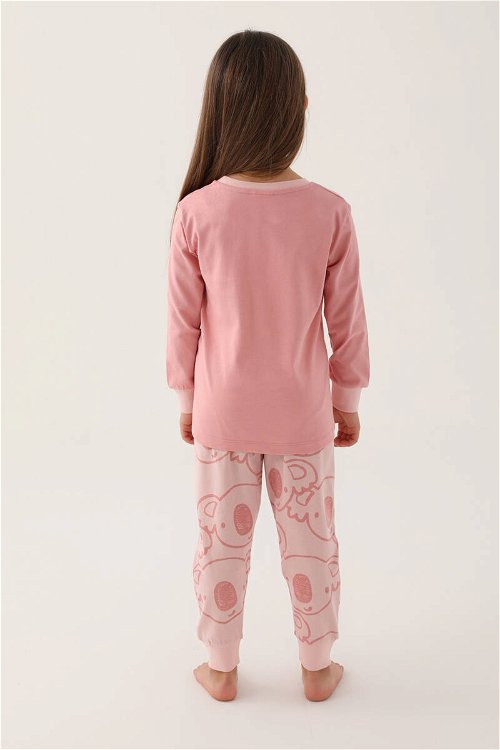 Rolypoly Pembe Kız Çocuk Uzun Kol Pijama Takım