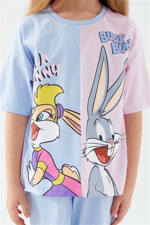 Looney Tunes Lola Bunny And Bugs Bunny Mavi Kız Çocuk Kapri Takım