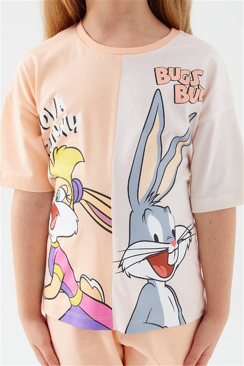 Looney Tunes Lola Bunny And Bugs Bunny Şeker Pembe Kız Çocuk Kapri Takım