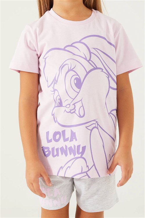Looney Tunes Lola Bunny Gül Kurusu Kız Çocuk Şort Takım