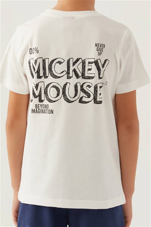 Mickey Mouse Beyond Krem Erkek Çocuk Bermuda Takım