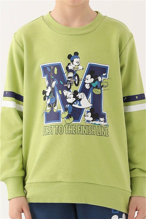 Mickey Mouse Fıstık Yeşili Erkek Çocuk Eşofman Takımı
