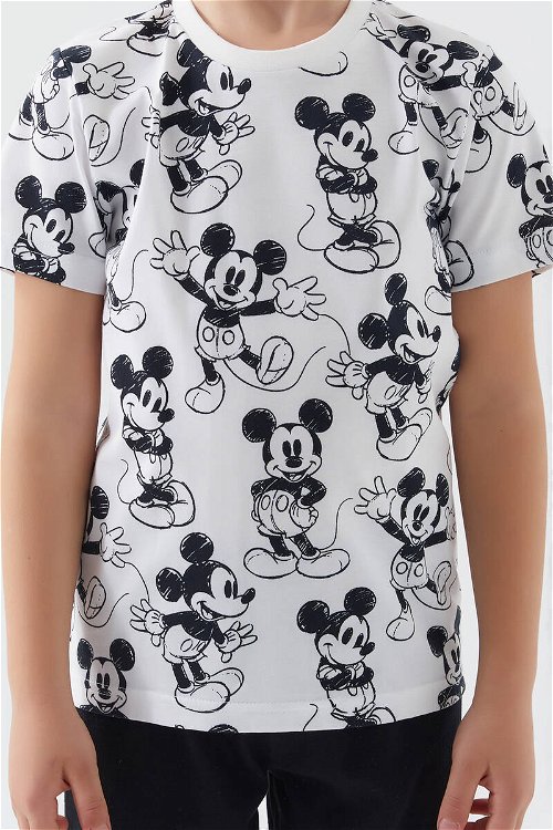 Mickey Mouse Sweet Mouse Beyaz Erkek Çocuk Kapri Takım