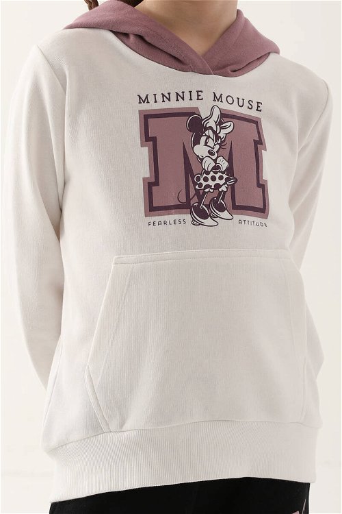 Minnie Mouse Krem Kız Çocuk Eşofman Takımı