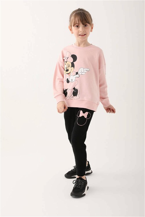 Minnie Mouse Pudra Kız Çocuk Eşofman Takımı