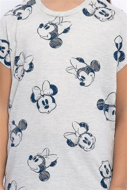 Minnie Mouse Lisanslı Bejmelanj Kız Çocuk Kapri Takım