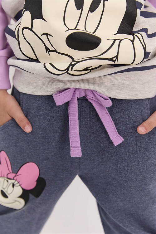 Minnie Mouse Lisanslı Lila Kız Çocuk Eşofman Takımı
