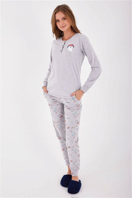 Pierre Cardin Grimelanj Kadın Uzun Kol Pijama Takım