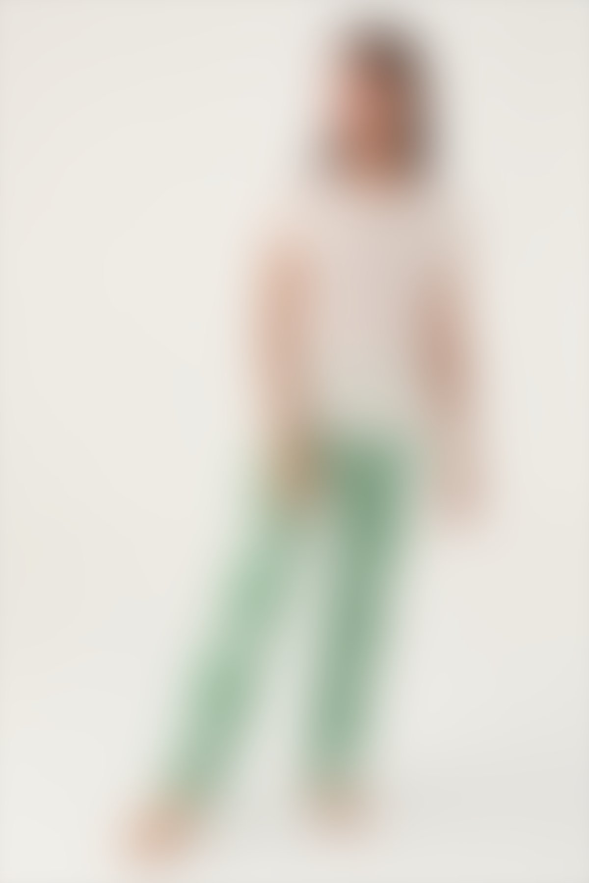 Pierre Cardin - Pierre Cardin Palm Bej Kadın Kısa Kol Pijama Takımı