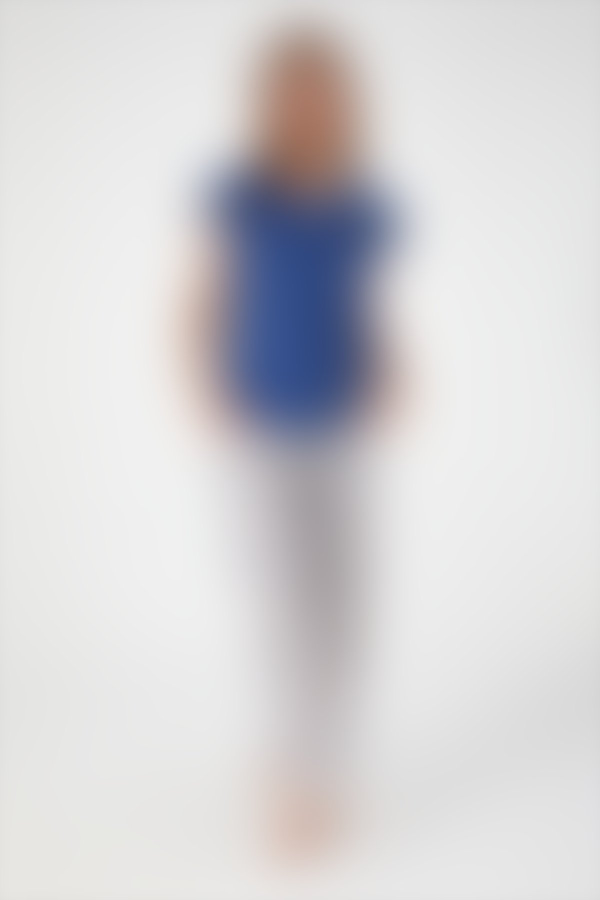 Pierre Cardin - Pierre Cardin Ruffle Detail Lacivert Kadın Kısa Kol Pijama Takım