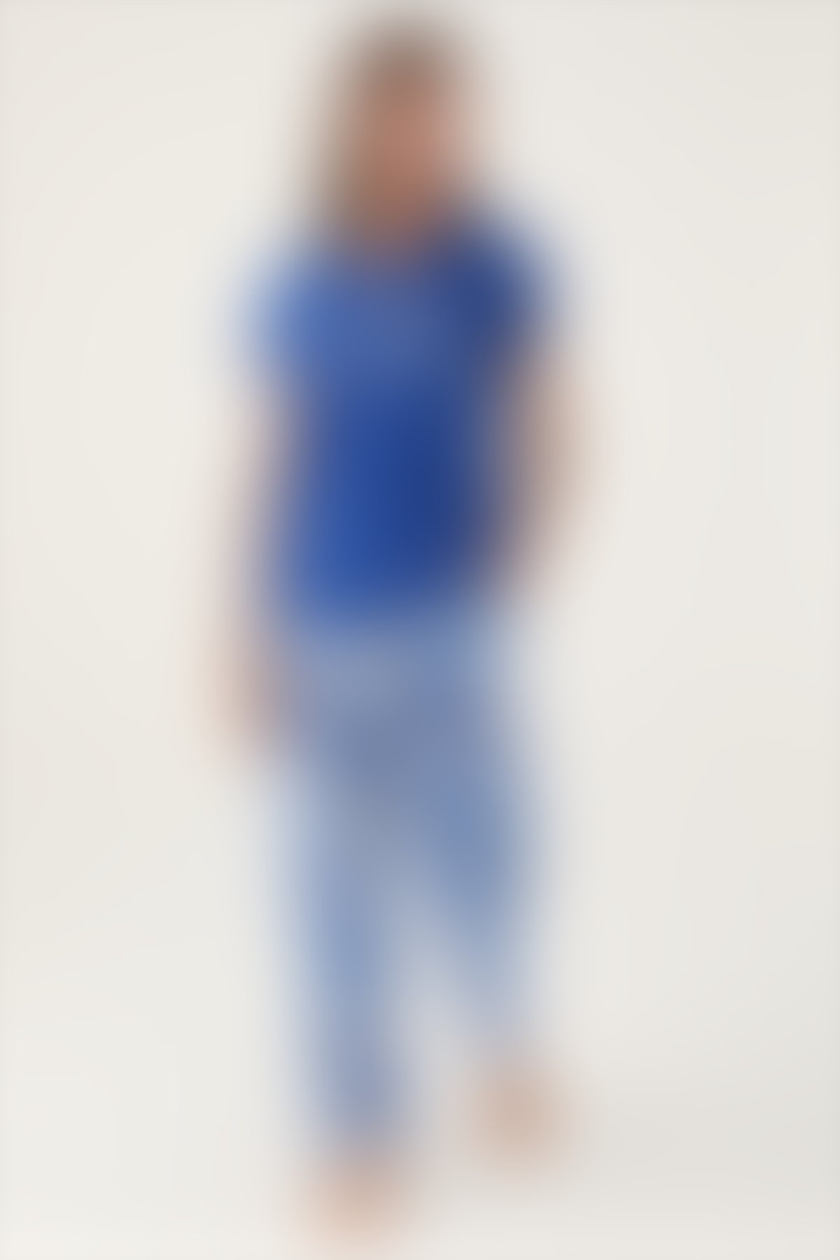 Pierre Cardin - Pierre Cardin Mind Koyu Mavi Kadın Kısa Kol Pijama Takımı