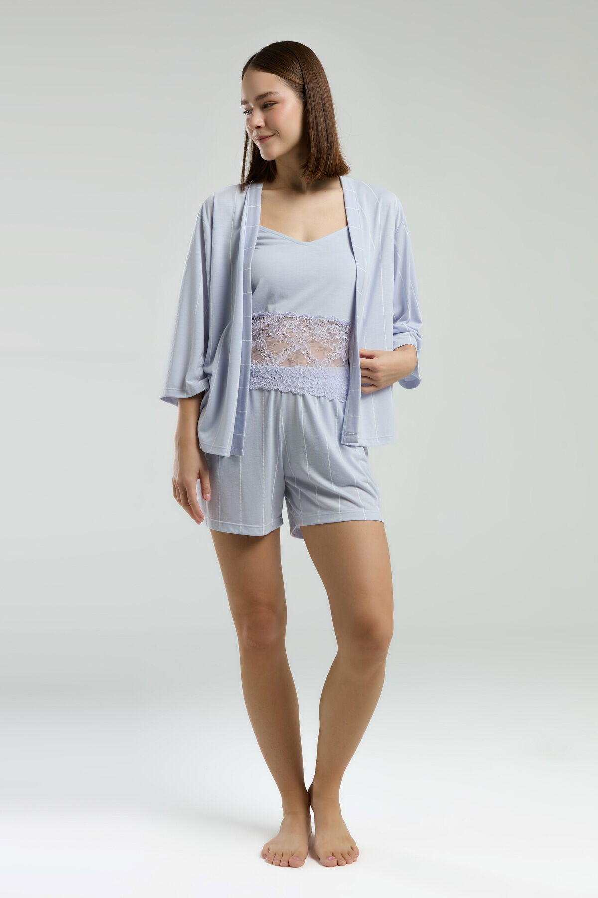 Pierre Cardin - Pierre Cardin Kadın Mavi Sabahlık (1)