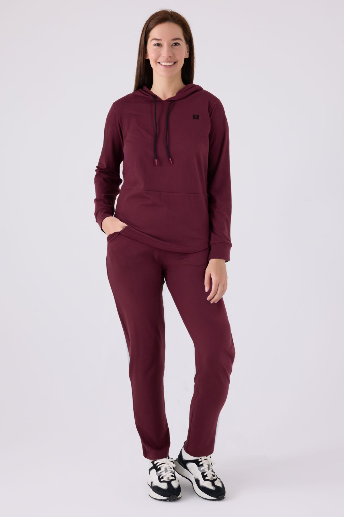Pierre Cardin - Pierre Cardin Kadın Bordo Pijama Takım