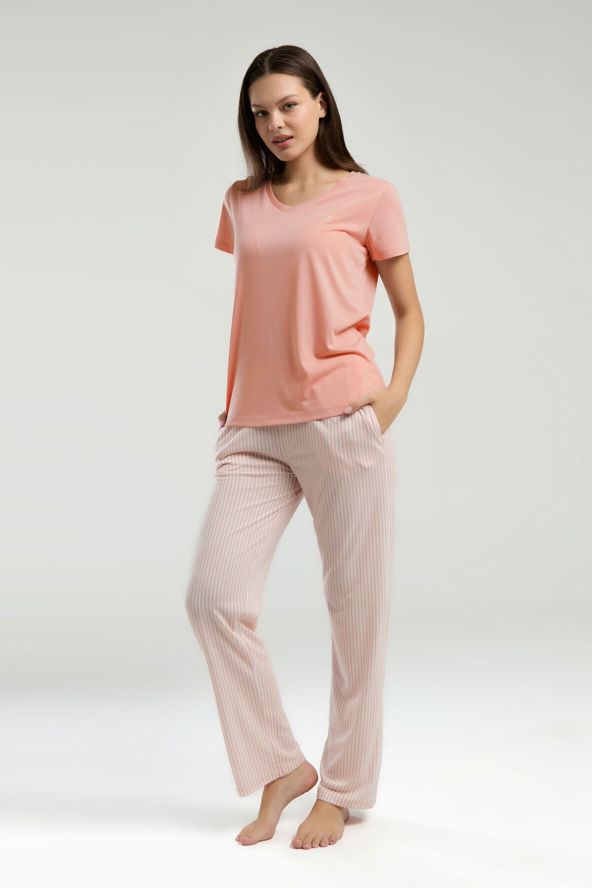 Pierre Cardin - Pierre Cardin Kadın Pembe Pijama Takımı (1)