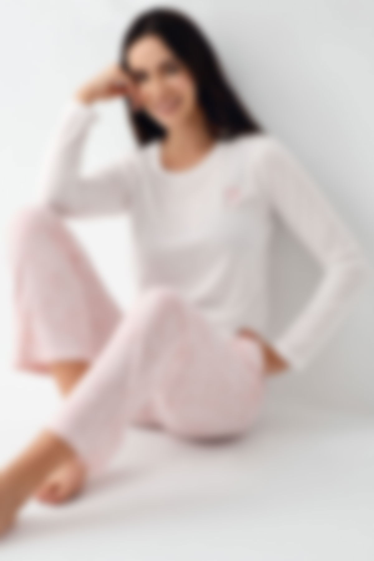 Pierre Cardin - Pierre Cardin Kadın Beyaz Pijama Takımı