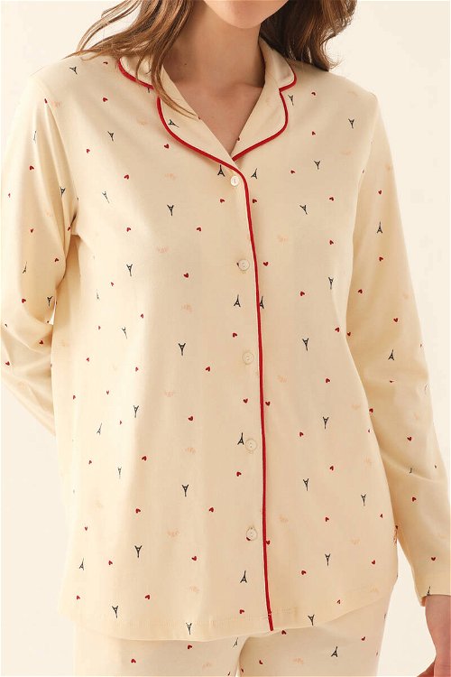 Pierre Cardin Fil Dişi Kadın Gömlek Pijama