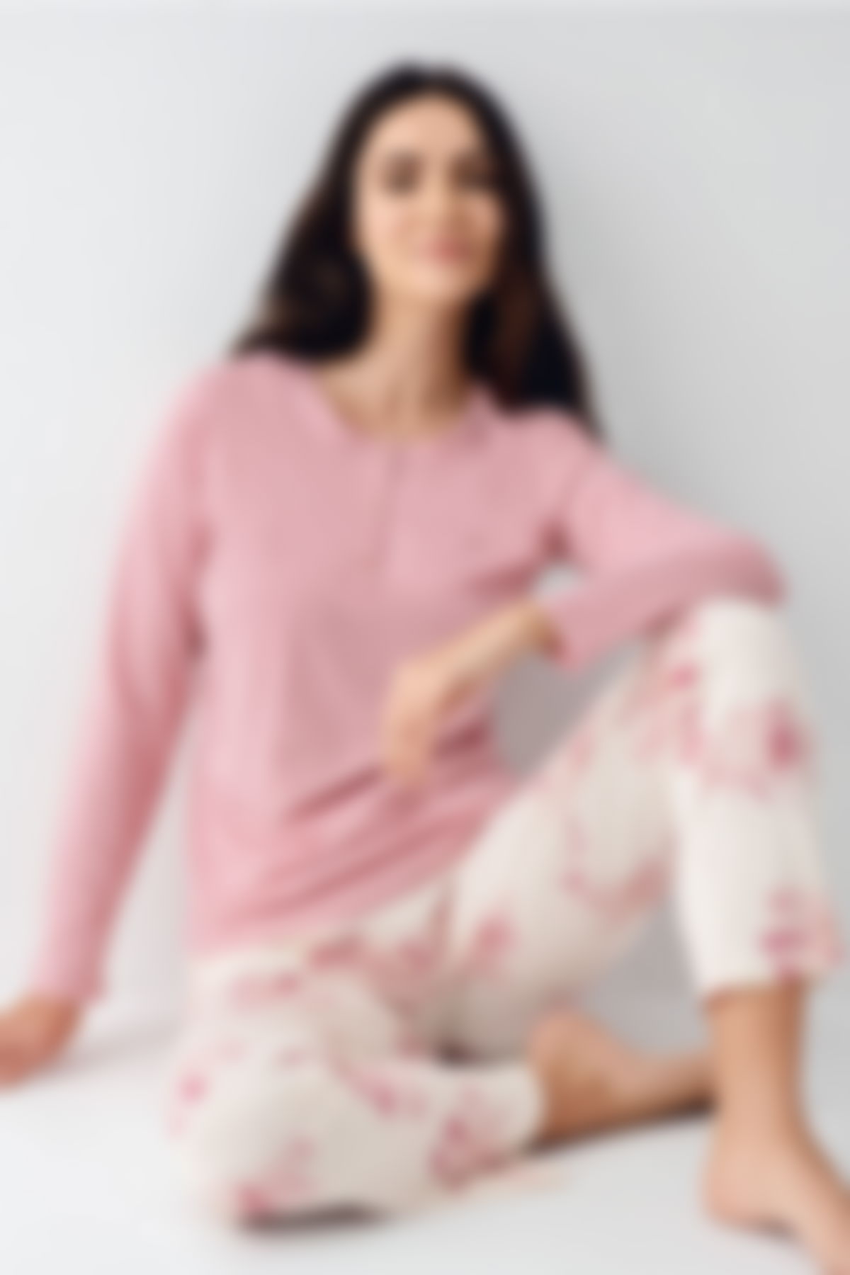 Pierre Cardin - Pierre Cardin Kadın Pembe Pijama Takımı