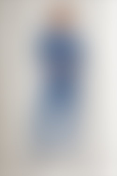 Pierre Cardin - Pierre Cardin Pinstripe Detail Mavi Kadın Uzun Kol Pijama Takım