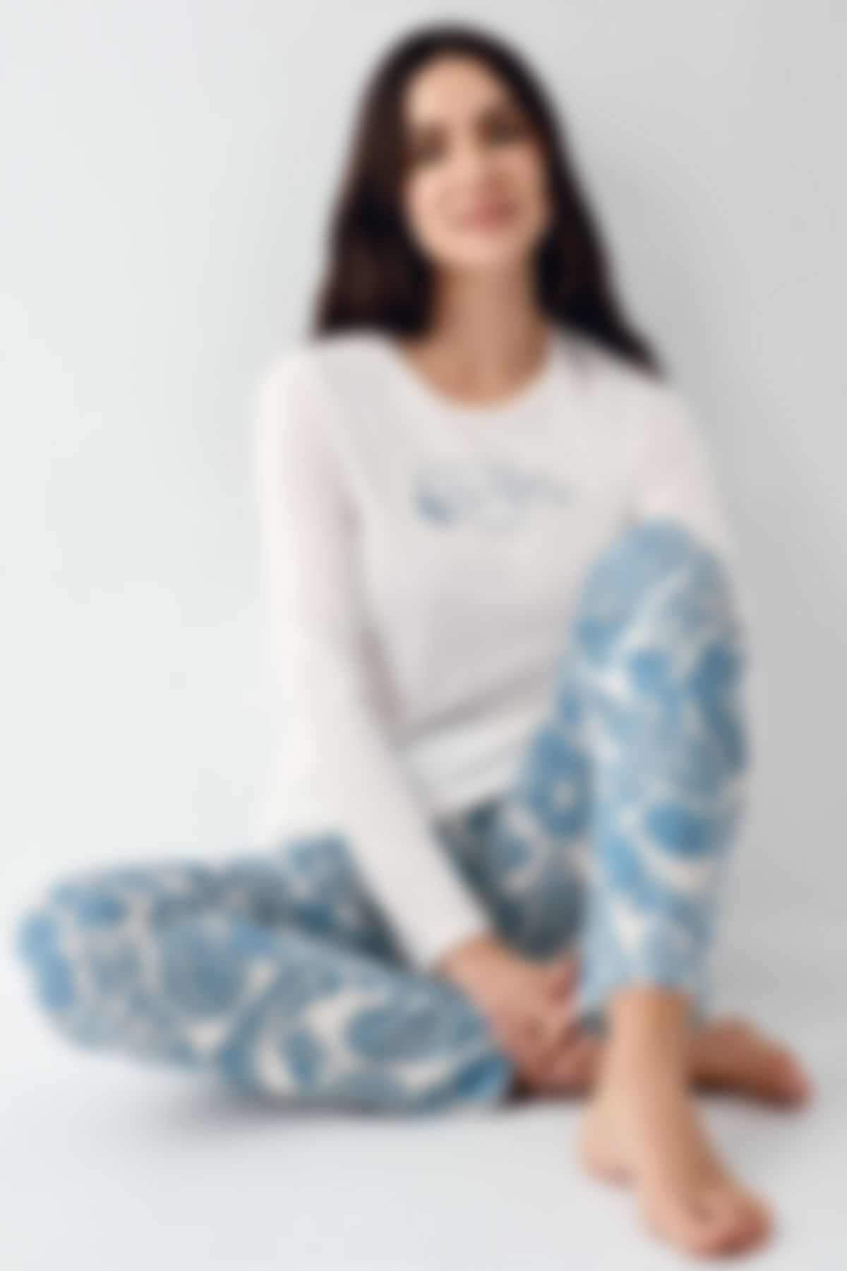 Pierre Cardin - Pierre Cardin Kadın Krem Pijama Takımı
