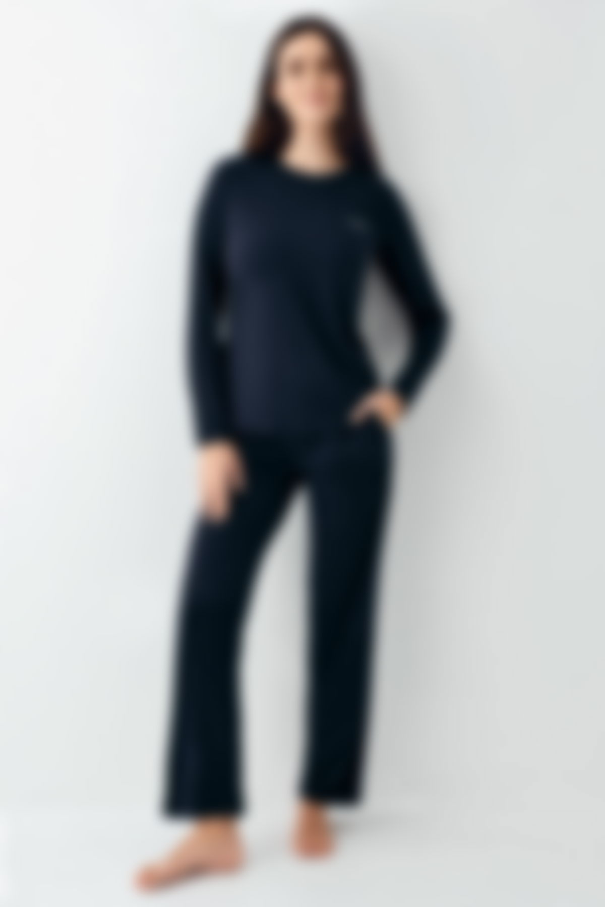 Pierre Cardin - Pierre Cardin Kadın Lacivert Pijama Takımı