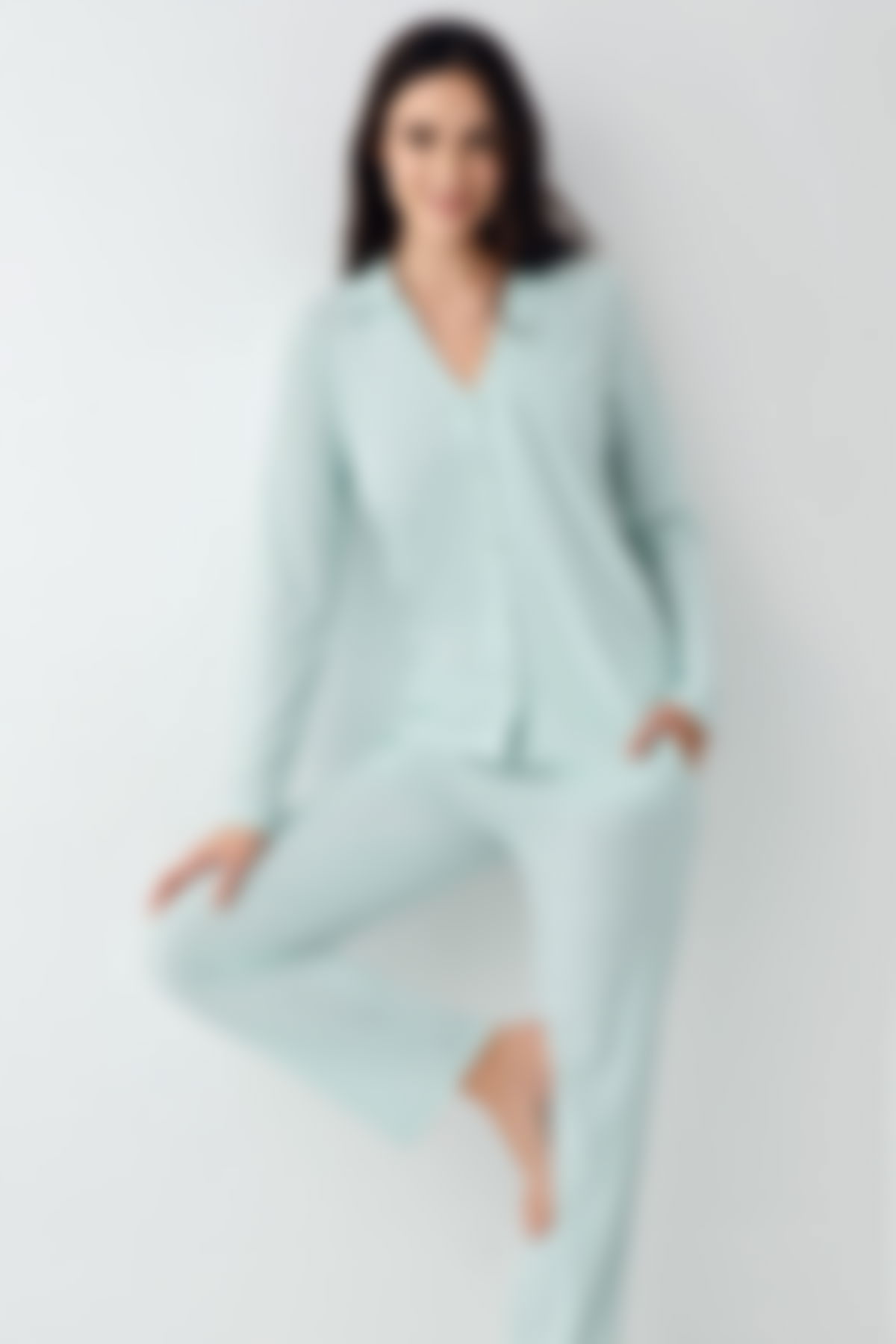 Pierre Cardin - Pierre Cardin Kadın Yeşil Pijama Takımı