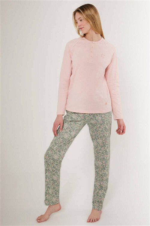 Pierre Cardin Slove Life Pembe Kadın Uzun Kol Pijama Takım