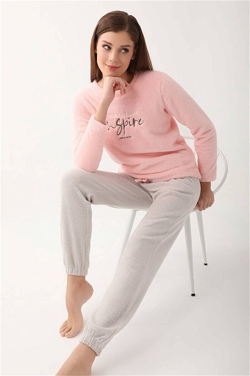 Pierre Cardin Dream Creta Share Pembe Kadın Uzun Kol Pijama Takım