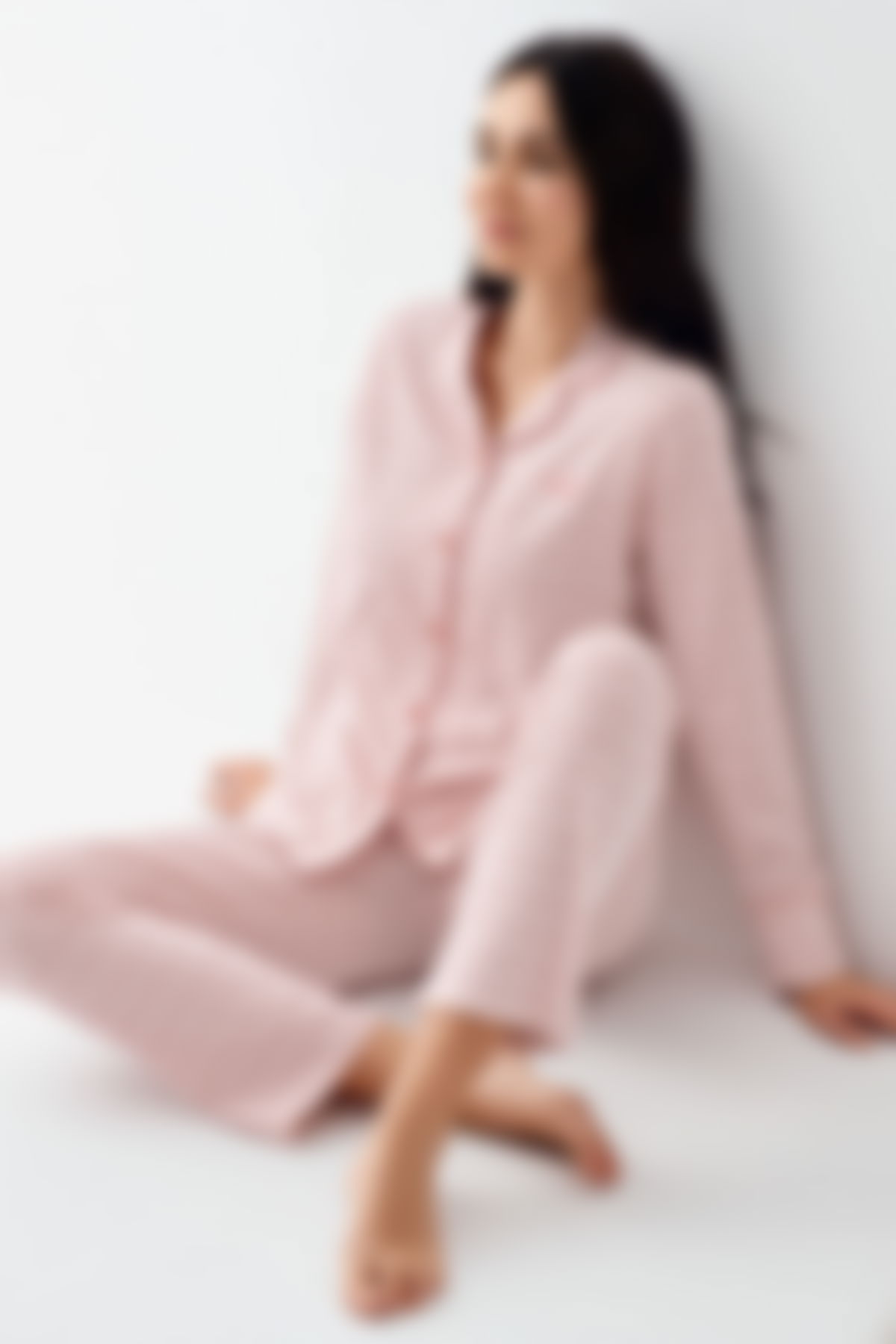 Pierre Cardin - Pierre Cardin Kadın Pembe Gömlek Pijama